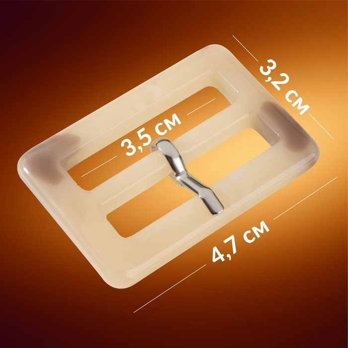 Пряжка для ремня, 4,7 &times; 3,2 см, 5 шт, цвет светло-бежевый/коричневый