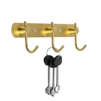 Вешалка CAPPIO CVT004, металлическая, трёхрожковая, цвет золото Вешалка CAPPIO CVT004, металлическая, трёхрожковая, цвет золото