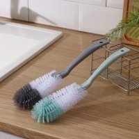 Ёршик для посуды двойной Доляна, 31&times;6 см, цвет МИКС