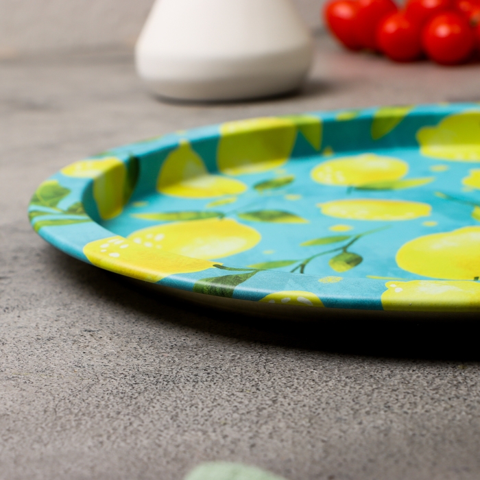 Поднос &laquo;Лимоны&raquo;, 28 х 1,6 х 0,32 см, металл