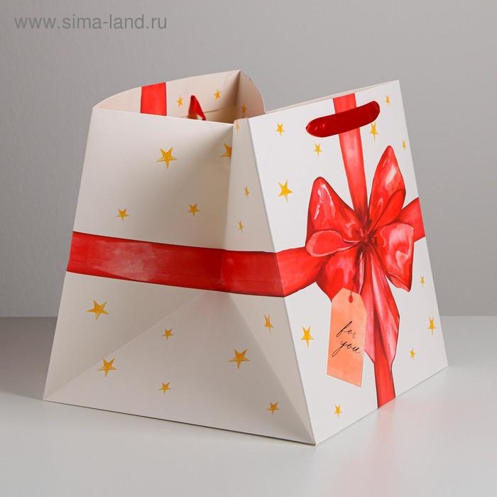 Пакет подарочный квадратный, упаковка, «For you», 30 х 30 х 30 см Пакет подарочный квадратный, упаковка, «For you», 30 х 30 х 30 см