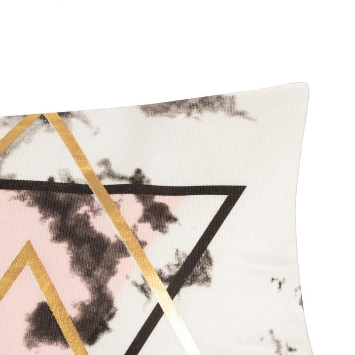 Наволочка декоративная Этель &laquo;Треугольники&raquo; 40х40 см, велюр