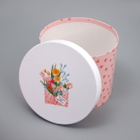 Набор шляпных коробок 3 в 1, упаковка подарочная, &laquo;Букетики&raquo;, 16 х 16 х 14‒20 х 20 х 17 см