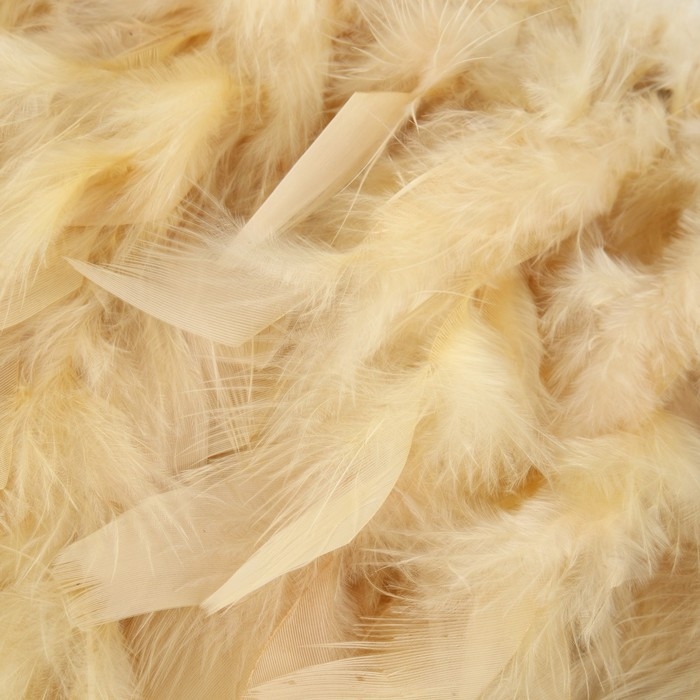 Тесьма с перьями индюка, 13-17 см, 5 &plusmn; 0,5 м, цвет сливочный