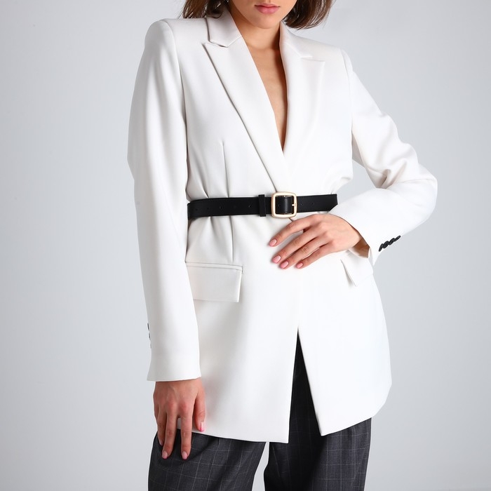 Ремень женский, ширина 2.8 см, пряжка металл, цвет чёрный