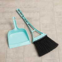 Веник для пола с совком &laquo;Практик&raquo;, цвет бирюзовый