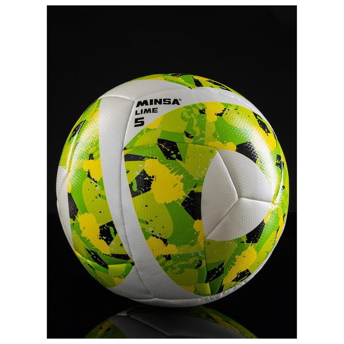 Футбольный мяч MINSA Lime, гибридная сшивка, 12 панелей, р. 5, PU Футбольный мяч MINSA Lime, гибридная сшивка, 12 панелей, р. 5, PU