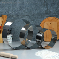 Набор форм для выпечки и выкладки «Круг», d-30, h-8,5 см, 3 шт Набор форм для выпечки и выкладки «Круг», d-30, h-8,5 см, 3 шт