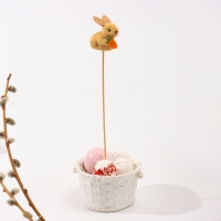 Пасхальный декор на палочке &laquo;Зайчик&raquo;, 4,5 &times; 6 &times; 31 см