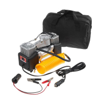 Компрессор автомобильный TORSO, двухпоршневой 12В, подсветка, 85 л/мин, провод 2.5 м Компрессор автомобильный TORSO, двухпоршневой 12В, подсветка, 85 л/мин, провод 2.5 м