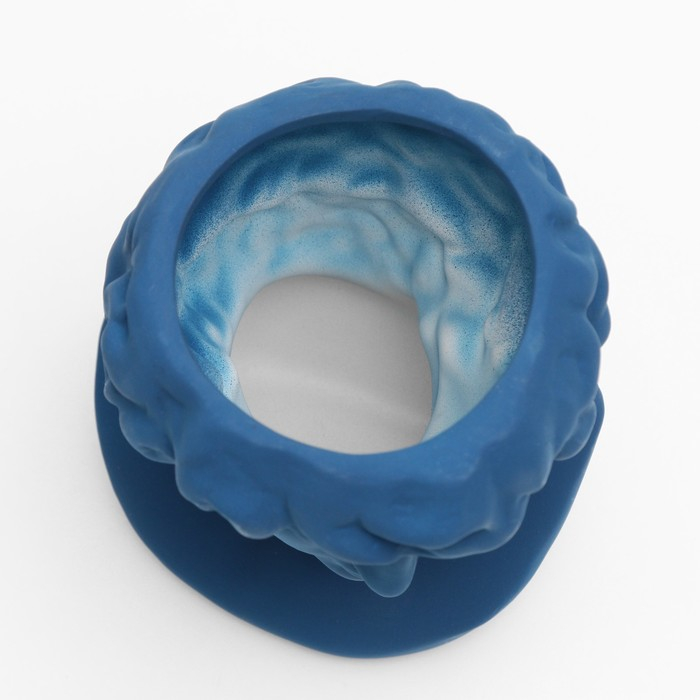 Кашпо - ваза "Голова Давида" синее, 22*16*14 см