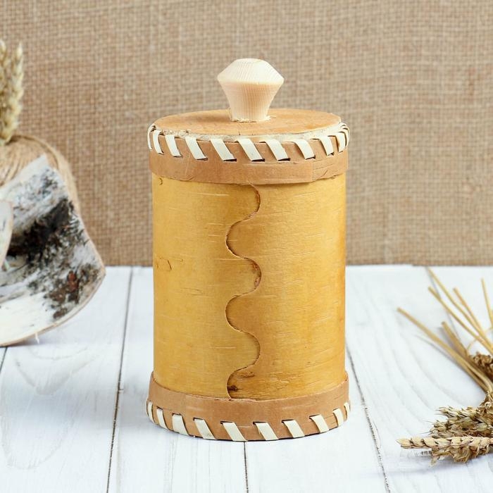 Туес «Медведь», 8×8×12, береста Туес «Медведь», 8×8×12, береста