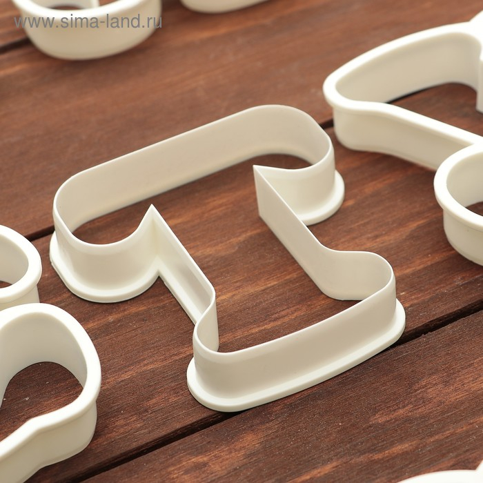 Набор форм для печенья «Алфавит», 30 шт, 13×10×2 см, цвет белый Набор форм для печенья «Алфавит», 30 шт, 13×10×2 см, цвет белый