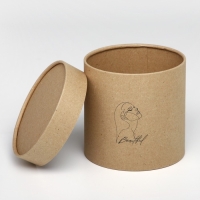 Набор шляпных коробок из крафта 2 в 1, упаковка подарочная, &laquo;Beautiful&raquo;, 12 х 12, 15 х 15 см