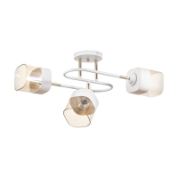 Люстра "Новелла" 3хЕ27 40Вт бело-золотой 53х26х27 см BayerLux Люстра "Новелла" 3хЕ27 40Вт бело-золотой 53х26х27 см BayerLux