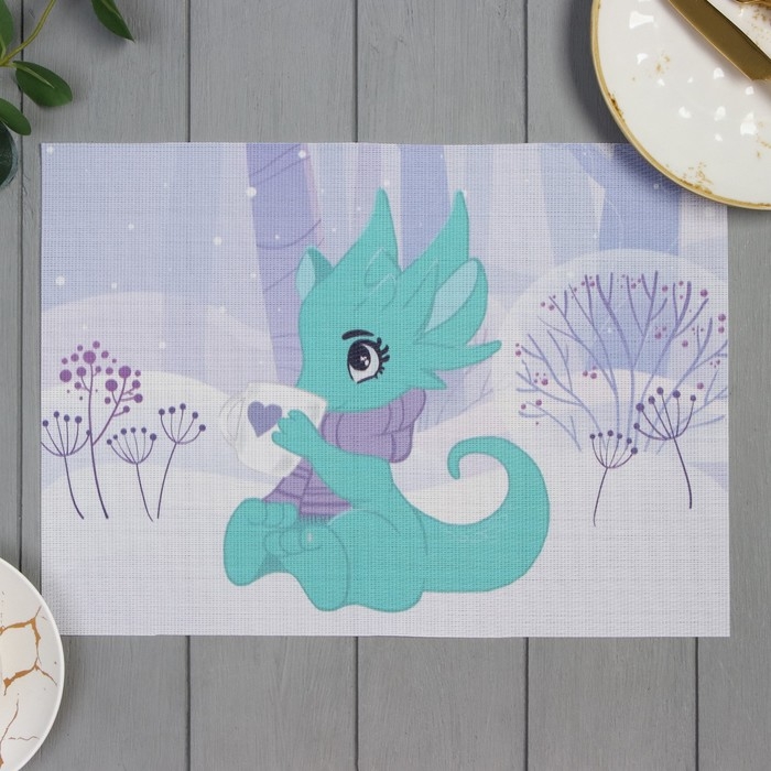 Салфетка новогодняя на стол Доляна &laquo;Дракончик&raquo;, 40х29см