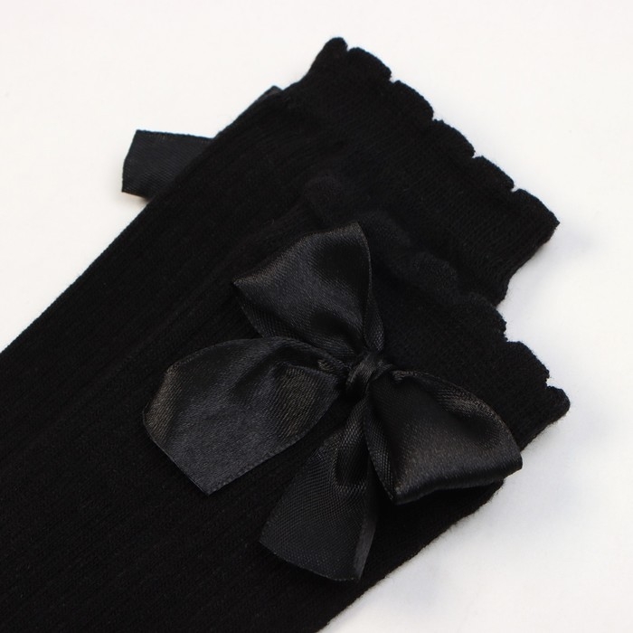 Гольфы Крошка Я «Бантик» 8-10 см, черный Гольфы Крошка Я «Бантик» 8-10 см, черный