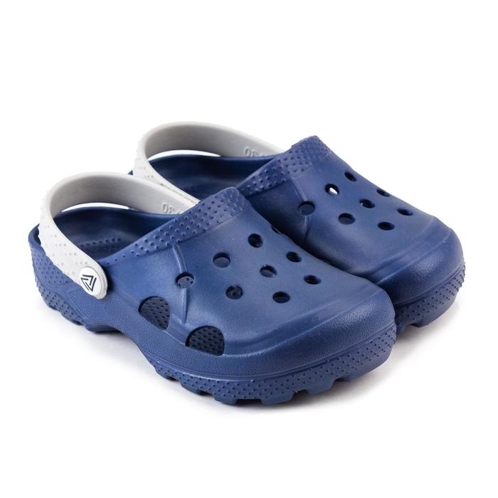 Сабо детские, цвет фиолетово-синий/серый, размер 31-32