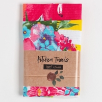 Набор кухонных полотенец Доляна &laquo;Цветочное настроение&raquo;, 35х60см-2шт, 100% хлопок