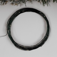 Гирлянда &laquo;Нить&raquo; 5 м роса, IP20, зелёная нить, 50 LED, 2 режима, батарейки AAх3 (нет в комплекте), свечение белое