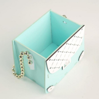 Кашпо деревянное 15,5х10х12 см "Сумочка", тиффани пастель-белый Кашпо деревянное 15,5х10х12 см "Сумочка", тиффани пастель-белый