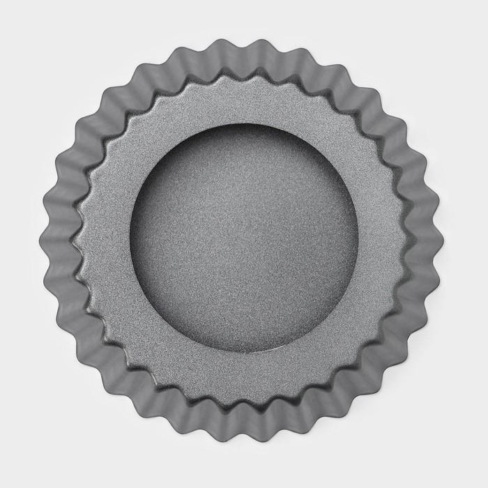 Форма для выпечки Доляна &laquo;Жаклин&raquo;, d=11 см, со съёмным дном, антипригарное покрытие, цвет чёрный