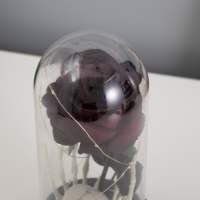 Светильник колба «Череп с розой» 1,5Вт, LED, 3xAAA, черный USB 11х11х21см Светильник колба «Череп с розой» 1,5Вт, LED, 3xAAA, черный USB 11х11х21см