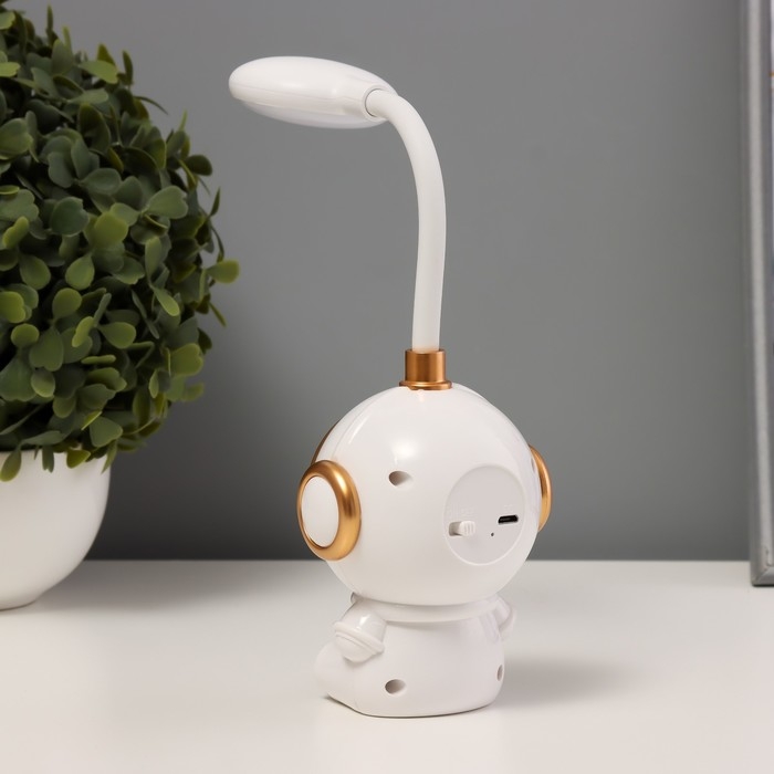 Ночник Ночник "Комонавт" LED 3Вт USB АКБ бело-золотой 8х7х20 см