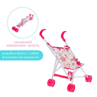 Коляска для кукол, трость, металлический каркас Коляска для кукол, трость, металлический каркас