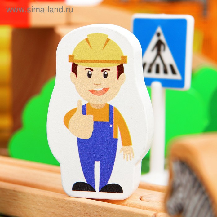 Железная дорога, 108 элементов, стол в комплекте Железная дорога, 108 элементов, стол в комплекте