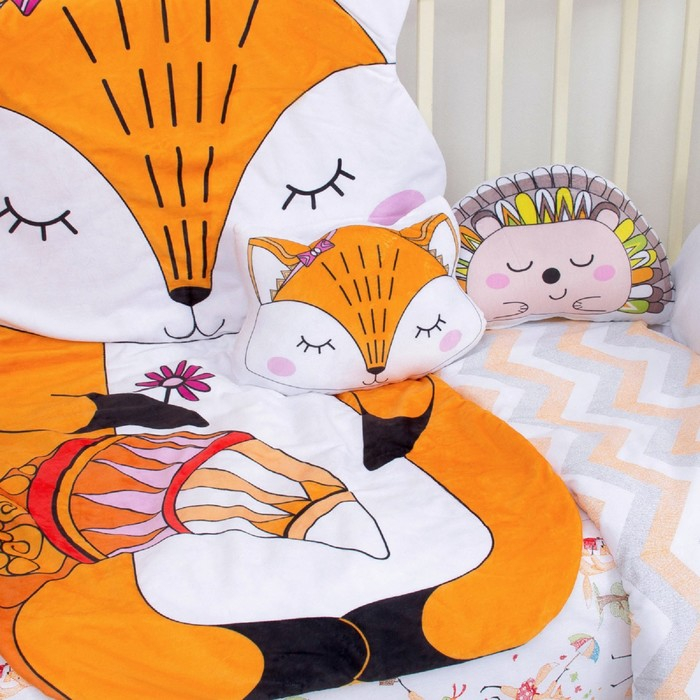 Подушка декоративная Крошка Я &laquo;Лисичка&raquo;, 35 &times; 27 см, велюр, 250 г/м&sup2;