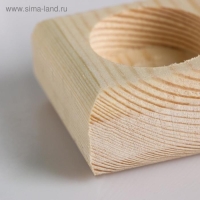 Подсвечник деревянный под 1 свечу "Квадратный", МАССИВ, 6×6×3 см Подсвечник деревянный под 1 свечу "Квадратный", МАССИВ, 6×6×3 см