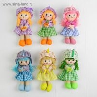 Мягкая кукла «Девочка», панамка в горошек, цвета МИКС Мягкая кукла «Девочка», панамка в горошек, цвета МИКС