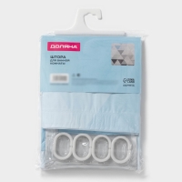 Штора для ванны Доляна &laquo;Феерия&raquo;, 180&times;180 см, EVA, цвет голубой