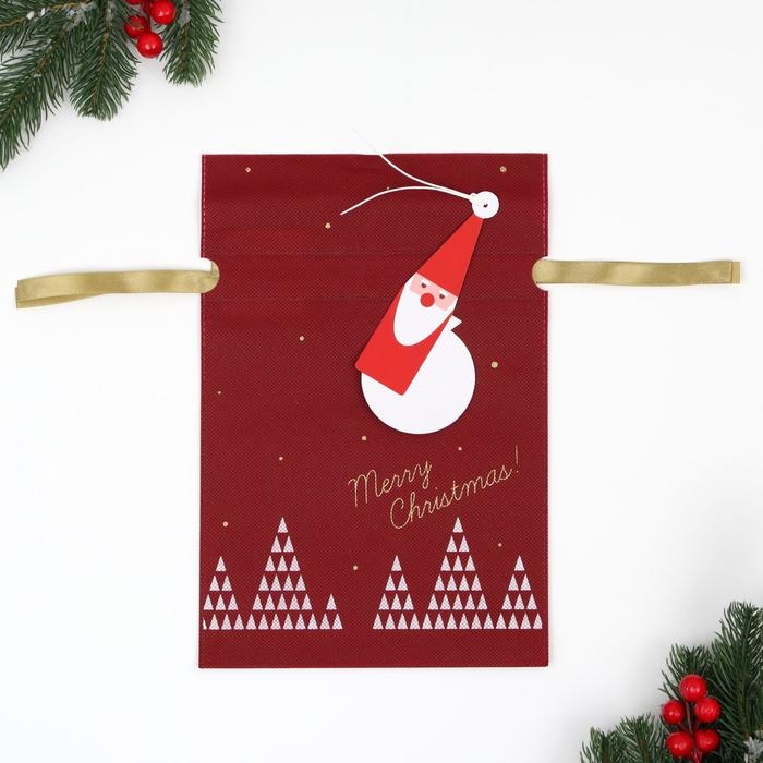 Новый год. Мешок подарочный Новый год. Мешок подарочный "Волшебный лес" красный, 20 x 30 см