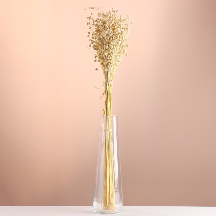 Набор сухоцветов Набор сухоцветов "Лён-долгунец", банч длина 55-60 (+/- 6 см), выбеленный