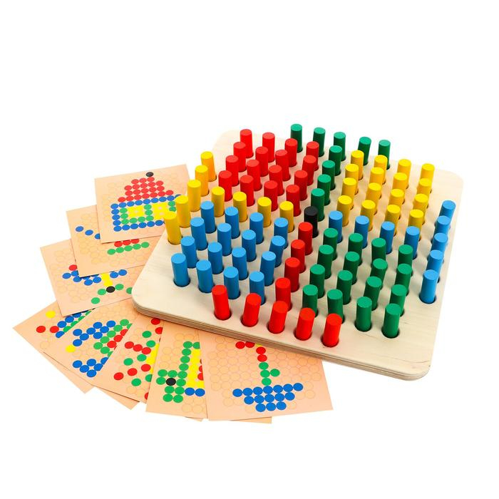 Мозаика деревянная &laquo;Весёлые столбики&raquo;