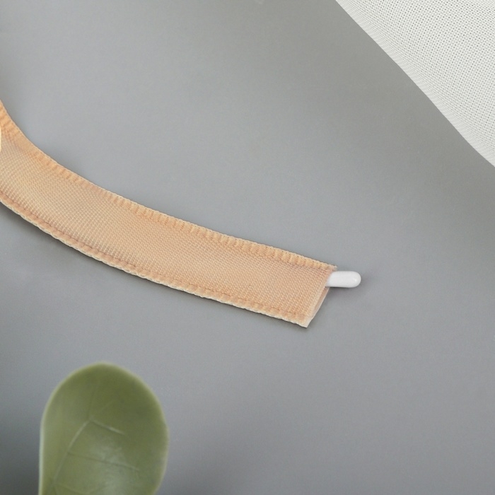 Лента тоннельная, двухстрочная, 10 мм, 10 &plusmn; 0,5 м, цвет бежевый