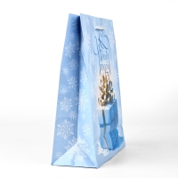 Пакет подарочный новогодний ламинированный &laquo;С новым годом&raquo;, подарок, ML 21 х 25 х 8 см