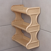 Полка для ванной комнаты Rattan, 3-х ярусная, 32×17×41,8 см, цвет морской песок Полка для ванной комнаты Rattan, 3-х ярусная, 32×17×41,8 см, цвет морской песок
