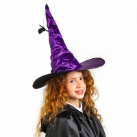 Карнавальная шляпа &laquo;Фиолетовая&raquo;, драпированная, с летучей мышью, р. 56 &ndash; 58