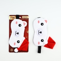 Новый год. Маска для сна формовая &laquo;Медвежонок&raquo;, 19,3 х 11 см