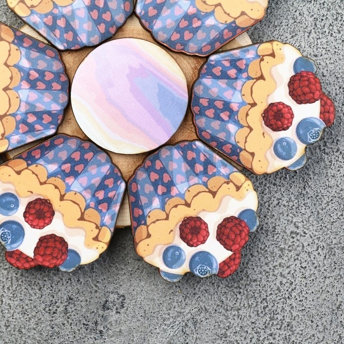 Подставка под горячее &laquo;Кекс&raquo;, 12 см, можжевельник