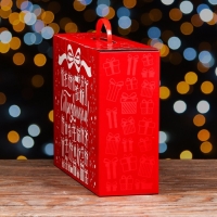 Коробка подарочная складная "Ретро Стайл" 36,5 х 11 х 26 см. Новый год