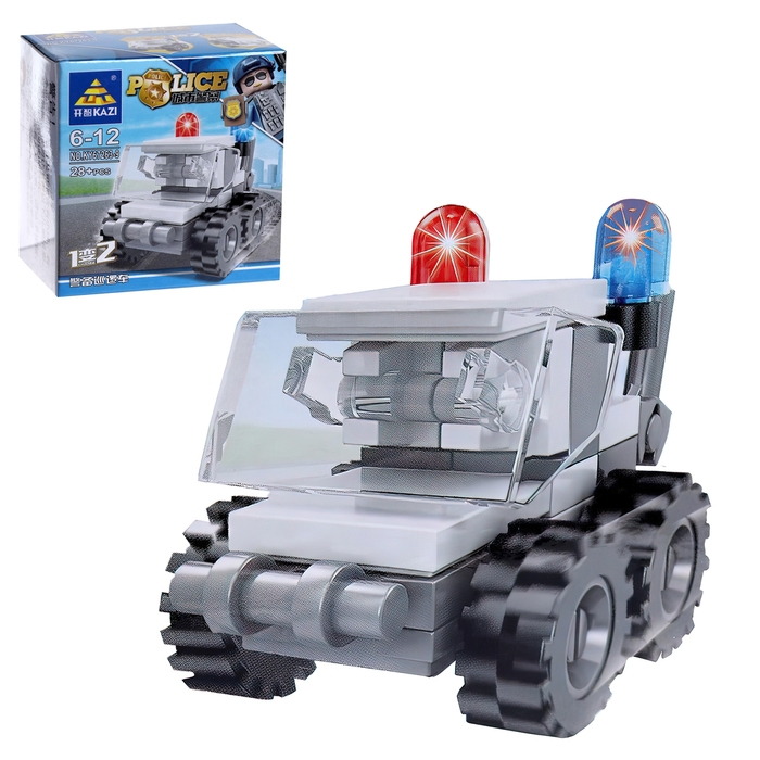 Конструктор блочный &laquo;Полицейский транспорт&raquo;, 10 видов, МИКС