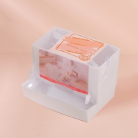 Органайзер для ватных палочек, с крышкой, 9 &times; 6,5 &times; 7,5 см, цвет белый