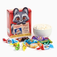 Сладкий детский новогодний подарок &laquo;Енотик&raquo;, конфеты и маршмеллоу, 250 г.