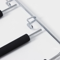 Плечики - вешалка для одежды LaDо́m Doux, 37×31см, многоуровневая, антискользящее покрытие, цвет чёрный Плечики - вешалка для одежды LaDо́m Doux, 37×31см, многоуровневая, антискользящее покрытие, цвет чёрный