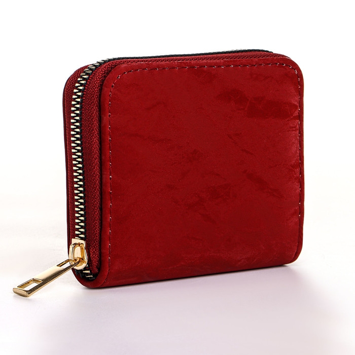 Кошелёк женский на молнии, цвет красный Кошелёк женский на молнии, цвет красный