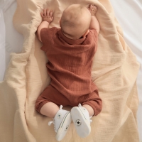 Комбинезон Крошка Я Муслин,р. 68-74, коричневый